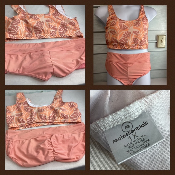 Coral Shell Pattern Swim Set - Picture 3 of 5